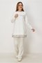 Text Printed Sweatshirt Tunic 46538