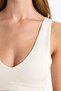 C1642Axwt46 Seamless Bra with White Removable Pads-Fall in Love - 4