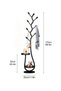 Iron Tree Branch Coat Rack with 2 Storage Baskets – Heavy Duty Base Floor Stand for Living Room, Bedroom, Entryway, 8 Hooks for Hats, Bags, Clothes, Light Luxury Home Decor (Black) - 3