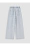 Lcw kids blue wideleg embroidered girl's jean pants - 3