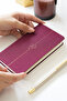 2027 Year Weekly Linen 9X17 cm Pocket Agenda 12 Months Burgundy - 3