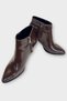 Goblet Heel Zippered Women's Boots (8cm) Brown - 5