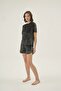 17048 Women's Velvet Shorts Set - 2