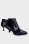 Goblet Heel Zippered Women's Boots (8cm) Black - Black - 4