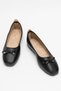 Women's Bowknot Ballerina Shoes Black - Beige - 5