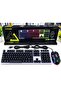 VODIRK GT100 Luminous Gaming Keyboard and Mouse Combo with RGB Backlit Keys, Full-Size Keyboard, Number Pad, Ergonomic Gaming Mouse, USB Wired Connection, and Stylish Black Design for PC Gaming
