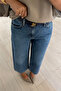 Premium Series Blue Washable Culotte Jean Trousers - 3