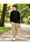 100% Cotton Back to School Black Children's Half Turtleneck Long Sleeve T-Shirt
