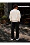 Men's Good Things Take Time Typography Printed Crew Neck Regular Fit Men's Tracksuit Set /Straight Leg Bottom - 2