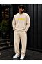 Men's Today Is the Day Typography Printed Crew Neck Regular Fit Men's Tracksuit Set /Straight Leg Bottom