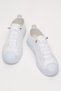 Women's Easy-To-Wear Rubber Laced Sports Linen Sneaker Shoes White - 4