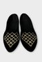 Embroidery Detailed Home Women's Ballerina Shoes Black - Cream - 2