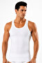 Men's Athlete Ribbed Undershirt 100% Cotton (Authorized Seller) 3 Pieces Cotton Flexible Comfortable – White - 3