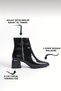 Thick Heel Pointed Toe Zippered Women's Boots Black - 5