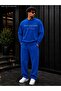 Men's Stay Focused Make It Happen Typography Printed Crew Neck Regular Fit Men's Tracksuit Set /Straight Leg Bottom