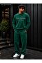 Men's Stay Focused Make It Happen Typography Printed Crew Neck Regular Fit Men's Tracksuit Set /Straight Leg Bottom