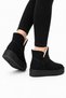 Thick Soled, Fur Lined, Velcro Women's Boots Black - 3