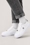 Women's Sneaker Shoes White - Silver - 4
