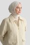 Pocket Detailed Quilted Cap Ecru - 3