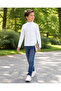 Children's School Season 100% Cotton White Half Turtleneck Basic Combed Cotton