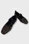 Women's Sequined Belted Ballerinas Gold - 3