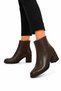 Zippered Thick Heeled Pointed Toe Women's Boots Brown - 3