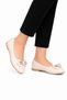 Ribboned Women's Ballerina Shoes Cream - 4