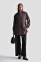 Buttoned Lyocell Tunic Bitter Brown - 2