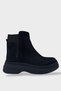 Suede Women's Boots with Side Elastic Black