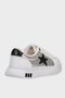 Women's Star Detail Stylish Sneaker Shoes White - Black - 5