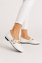 Cross-Strapped Women's Ballerina Shoes White