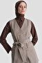 Plaid Patterned Vest Suit Camel - 4