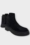 Suede Women's Boots with Side Elastic Black - 4