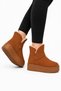 Thick Soled, Fur Lined, Velcro Women's Boots Taba - 3
