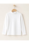 Children's School Season 100% Cotton White Half Turtleneck Basic Combed Cotton - 4