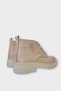Nubuck Rubber High Sole Women's Boots Cream - 3