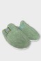 Fluffy, Doesn'T Make Noise, Eva Sole Buckle Women's House Slippers Green - 2