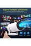 Portable Smart Projector with Adjustable Angle Stand – Compact Full HD Multimedia Projector Featuring Clear Projection, Convenient Remote Control, Easy Setup, Stylish White Design, Perfec - 3