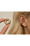 Gold Color Chunky Model Steel Earcuff Earrings - Sold in Pairs - 2