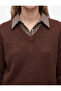 Layered Shirt Collar Long Sleeve Knitwear Sweater - 4