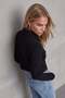 Women's Black Button Detailed Blazer Jacket Alc-X15660 - 5