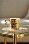Josette 24K Gold Detailed 6-Person Porcelain Coffee Cup Set - 100 ml - 2