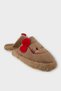 Warm Winter Women's House Slippers with Hellokitty Figure Brown - Red - 2