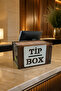 Tipsafe Large Lockable Wooden Tip Box with Key Tip Box for Cafe Restaurant Hotel and Hairdresser 21×12×13 cm - 5