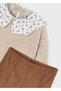 Faux Suede Leggings and Shirt Detailed Sweat Suit 4736 - 5