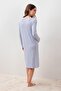 Long Sleeve Patterned Lycra Viscose Maternity Dressing Gown Nightgown Set - 8