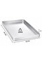 Mold Chef Aluminum Baklava Tray 35X25 cm 3 cm Depth 600 Gr Oven Tray Gray - 2