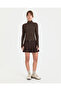 Brown Ecovero ™   Viscose High Waist Flared Shorts Skirt