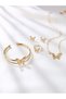 Girls Gold Tone Butterfly Charm Necklace, Bracelet, Ring and Earring Set - 6