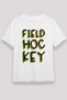 Field Hockey Printed Unisex White T-Shirt - Tshirt